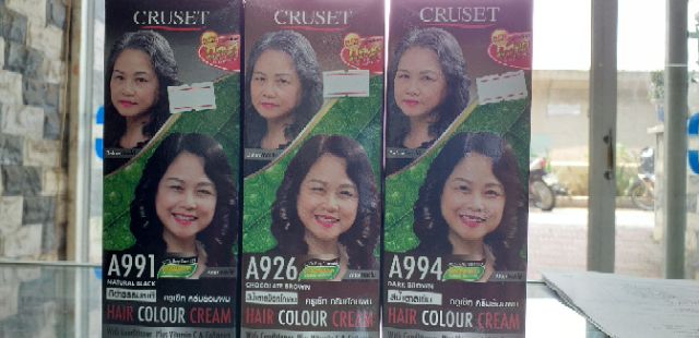 Nhuộm tóc phủ bạc  thảo dược Cruset hàng Thái Lan