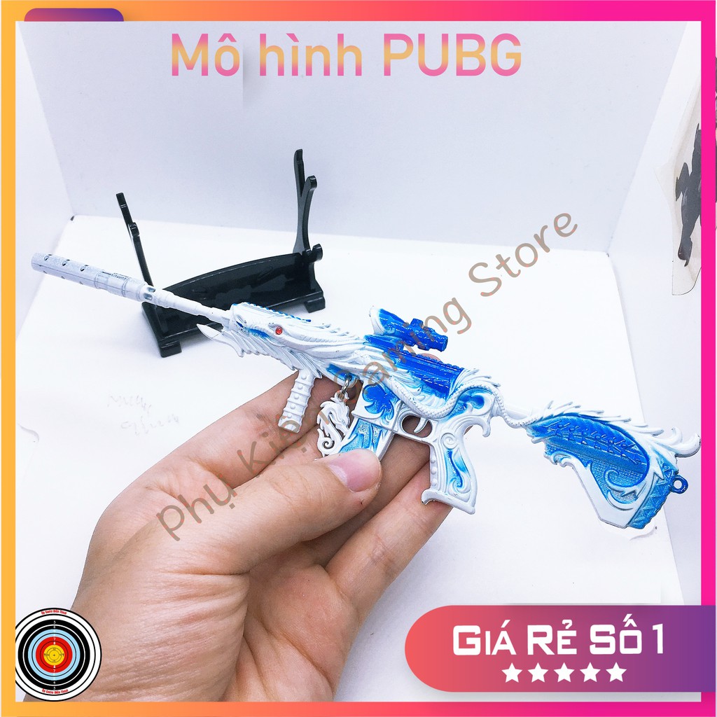 Mô hình súng pubg kim loại lắp ráp M416 skin Rồng Tuyết dài 20cm mô phỏng giống thật trong game [TẶNG KỆ ĐỠ]