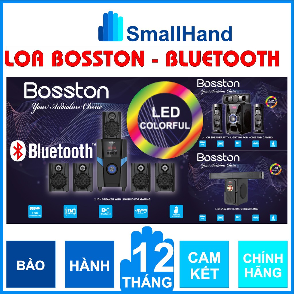 Loa 5.1/2.1 Bosston T4000/T3900/T3800/T3700/T3600/T1800 – Bluetooth –  Led RGB – Chính Hãng – Tích hợp USB, Thẻ nhớ