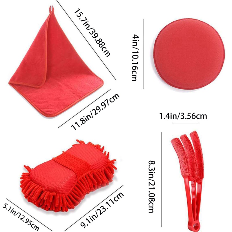 Bộ Dụng Cụ Đánh Bóng Xe Hơi Có Cọ Tiện Dụng