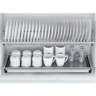 Kệ bát đĩa cố định chữ V inox 304 Eurogold, Phụ kiện tủ bếp