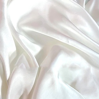 Vải Lụa Tơ Tằm Palacesilk satin màu trắng may áo dài, dệt thủ công, khổ rộng 90cm, mềm mượt & thoáng mát