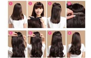 Tóc giả kẹp xoăn