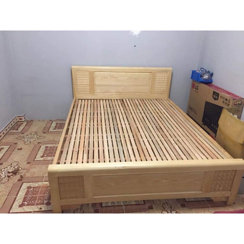 Giường Ngủ Làm Bằng Gỗ Sồi Kích Thước 1m6x2m