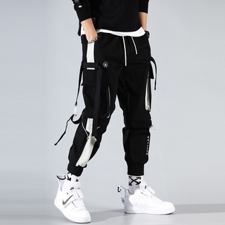 Quần Dài Dáng Rộng Phối Dây Ruy Băng Cá Tính Phong Cách Hip-Hop Hợp Thời Trang Cho Nam