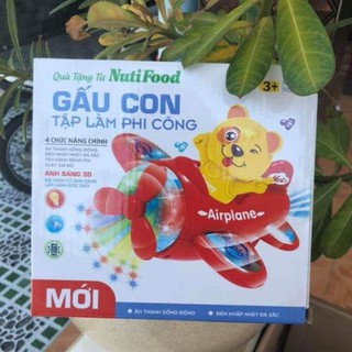 Bộ đồ chơi gấu con làm phi công - quà từ Nutifood