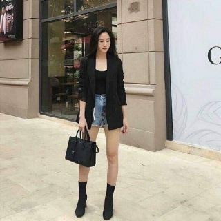 [CÓ VIDEO] Áo khoác vest nữ dáng blazer Bershka màu đen thời trang công sở cao cấp , Fula | BigBuy360 - bigbuy360.vn