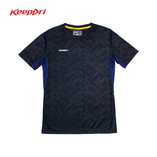 Áo thun chạy bộ họa tiết keepdri màu đen xanh ktmdexd07