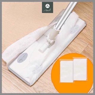 Giẻ và giấy tĩnh điện dùng 1 lần, khăn lau dùng một lần kèm với cây chổi lau nhà