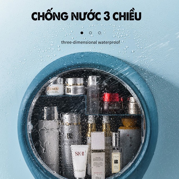 Kệ Đựng Mỹ Phẩm Tròn Treo Tường Phong Cách Đơn Giản Chất Liệu Cao Cấp Dễ Dàng Lắp Đặt