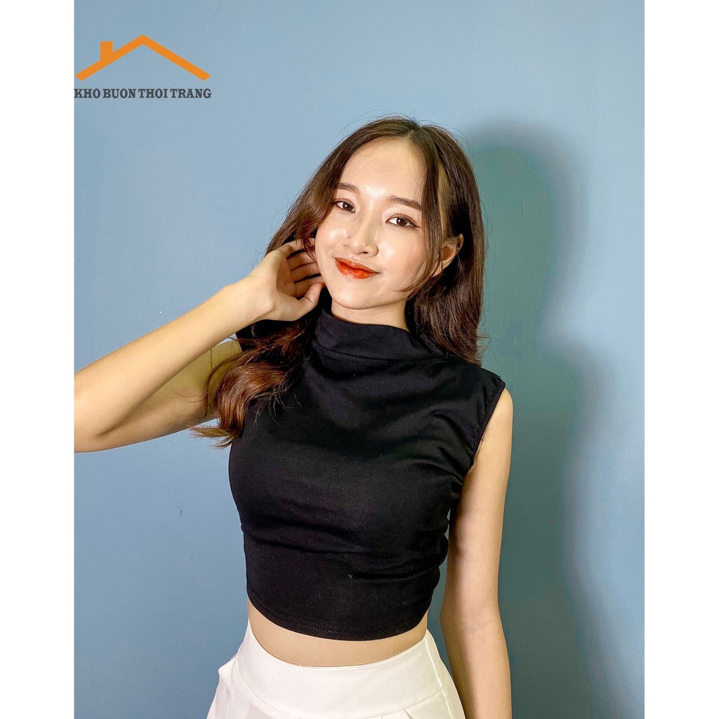 [Mã FAMAYWA giảm 10K đơn 50K] Áo ba lỗ cổ cao form croptop cho nàng cá tính | BigBuy360 - bigbuy360.vn