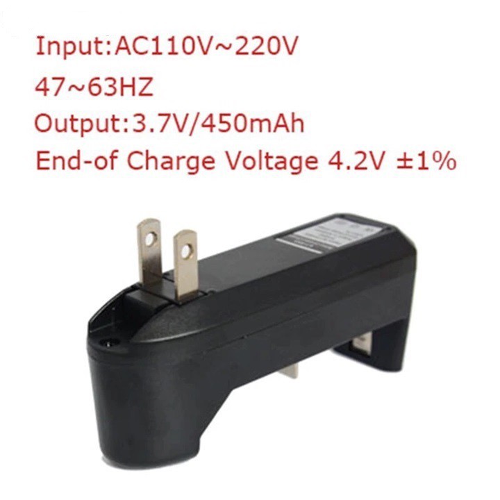 Combo Bộ Sạc Pin Đa Năng 3,7V Cho Pin 18650 Kèm 2 viên Pin sạc 18650