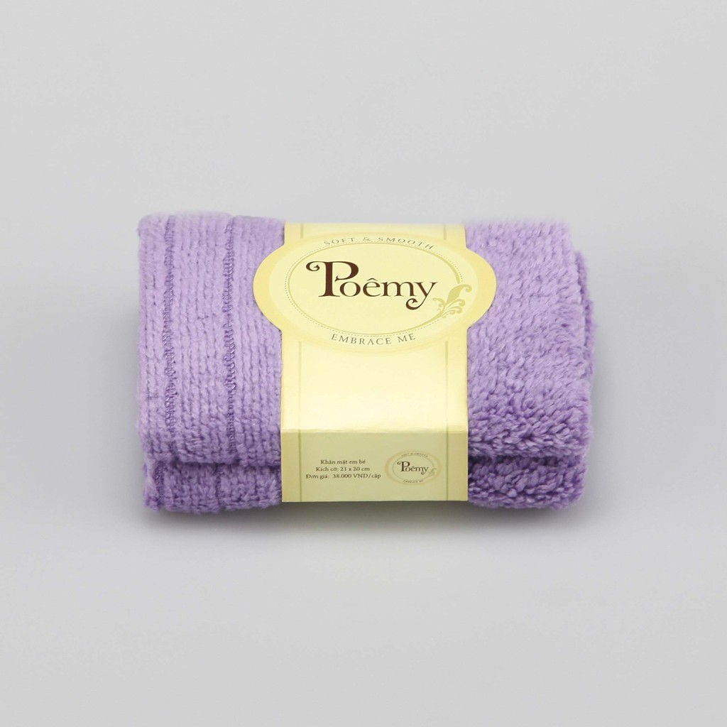 Combo 5 khăn mặt vuông Poêmy kích thước 29x29