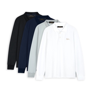 Áo thun dài tay nam Cotton Compact ZM , áo thun dài tay nam cổ bẻ phiên bản Premium