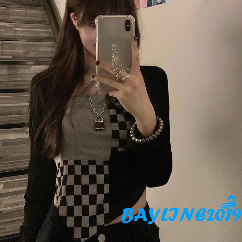 Áo croptop 2 dây kẻ sọc caro thời trang xuân hè quyến rũ cho nữ