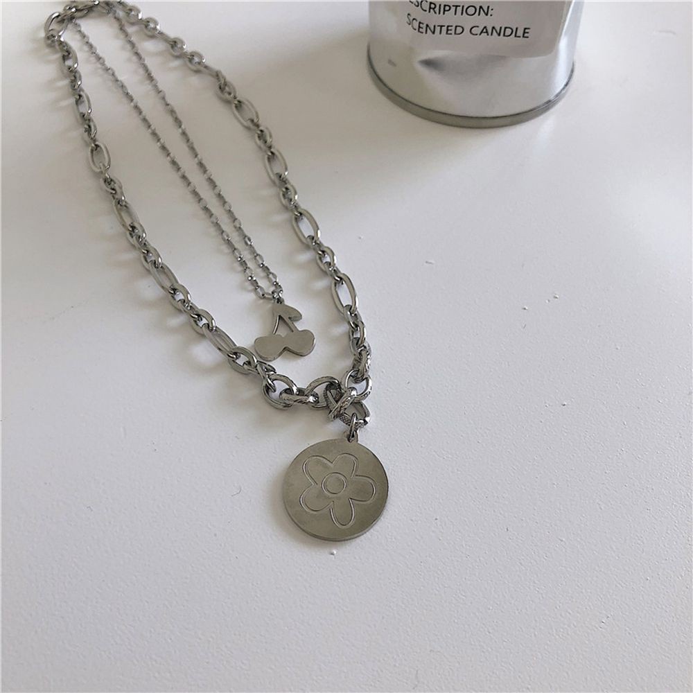 Vòng Cổ Choker Hai Lớp Mặt Hình Quả Cherry Nhiều Màu Thời Trang Cổ Điển Cho Nữ