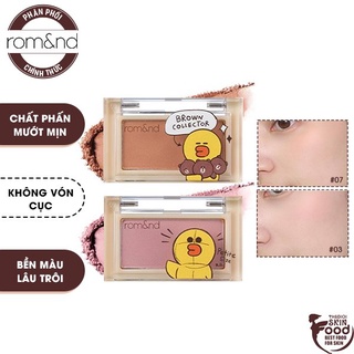 Phấn má hồng dạng nén romand line friends better than cheek mini