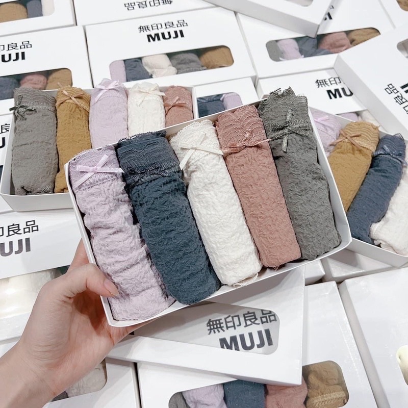 Set 5 quần chip muji full hộp co dãn
