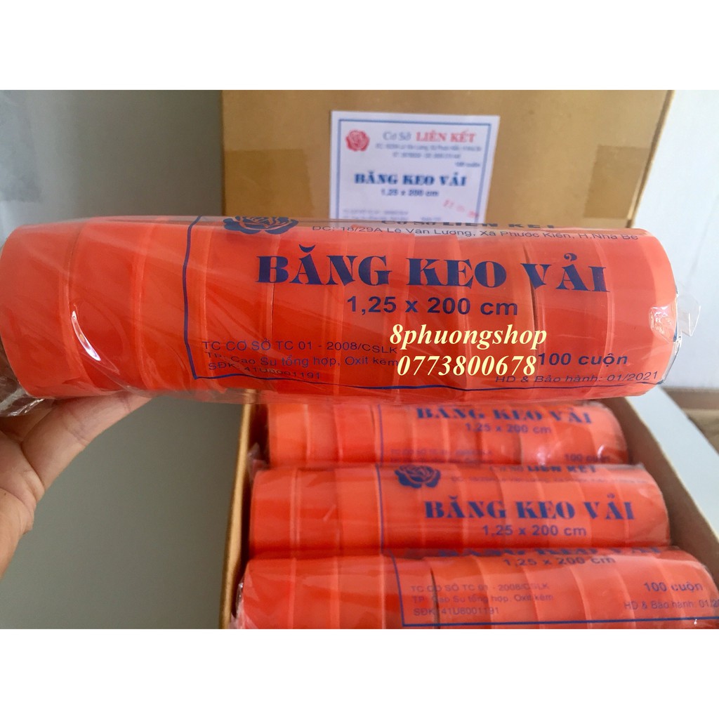 Băng Keo Vải, Băng Keo Liên Kết 100 cuộn nhỏ ( Hộp 10 cây )