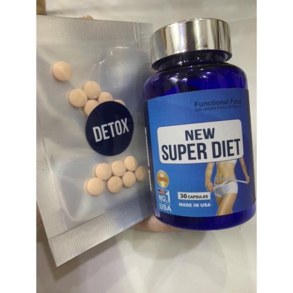 VIÊN UỐNG GIẢM CÂN NEW SUPER DIET 30v của Mỹ- phù hợp cả cơ địa béo lâu năm, khó giảm