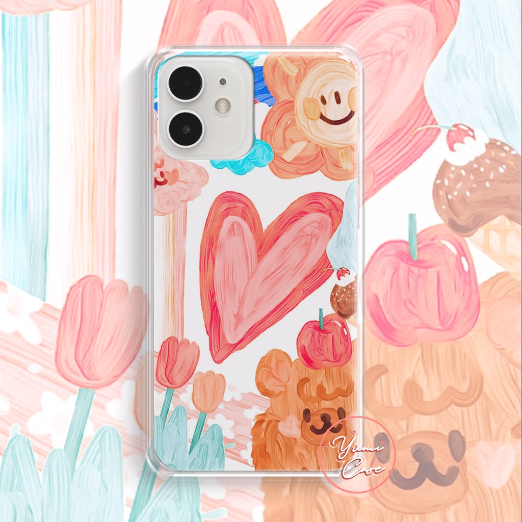Ốp lưng điện thoại cho Iphone Samsung Vsmart Oppo Huawei Xiaomi Vivo Nokia Realme Poco Redmi TRANH VẼ 6-7 Yumi Case