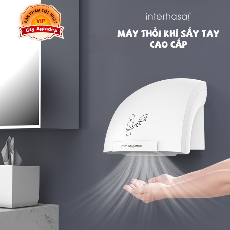Máy thổi khí sấy tay nhà vệ sinh công cộng, phòng tắm khách sạn Interhasa