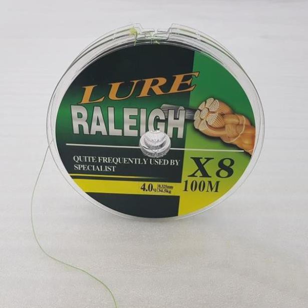 Dây dù câu cá Lure Raleigh X8 dài 100m ( ĐỦ SIZE ) - Dây dù PE 7 màu Raleigh X8 Siêu Bền