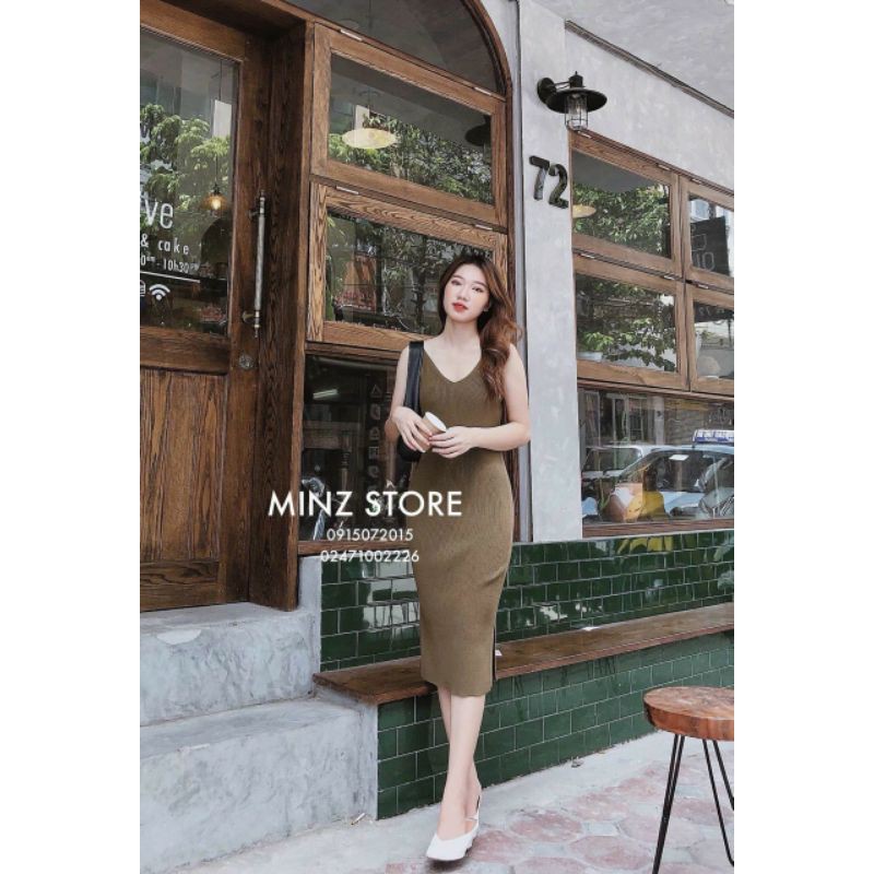 Váy len 2 dây body siêu tôn dáng