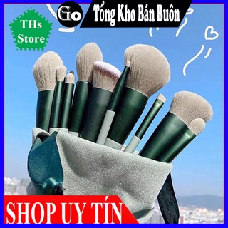Cọ trang điểm cá nhân cao cấp bộ fix 13 cây màu xanh ~ Gocolo