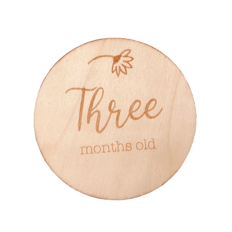 Thẻ Đánh Dấu Cột Mốc Phát Triển Theo Tháng Cho Bé