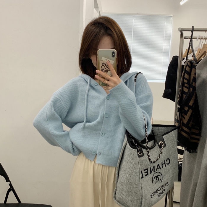 Áo Khoác Cardigan Dệt Kim Mỏng Dáng Ngắn Thời Trang Xuân Thu Mới Cho Nữ