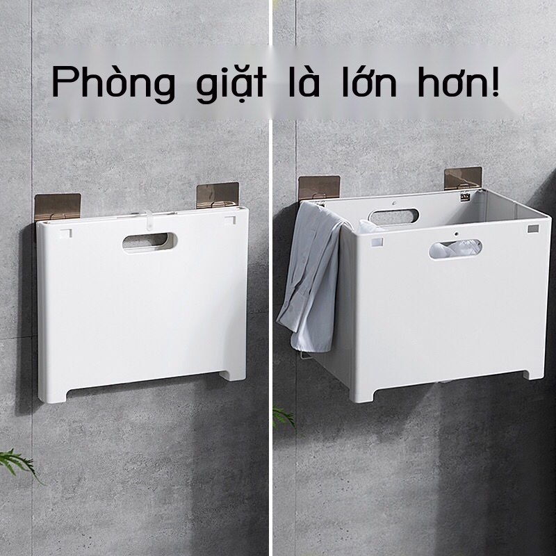 Giỏ đựng quần áo bẩn nhà vệ sinh treo tường, giỏ đựng quần áo bẩn có thể gấp lại