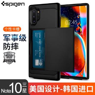 SPIGEN Ốp Điện Thoại Hai Lớp Kèm Ngăn Đựng Thẻ Cho Samsung Note 10 S8 S9 Plus Note 9 8 Giá Đỡ