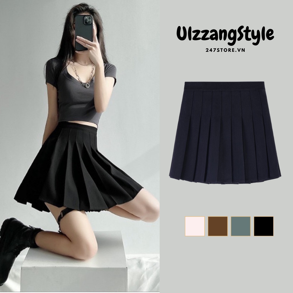 Chân váy xếp ly dáng ngắn, chân váy tennis hàn quốc kèm video ảnh thật ulzzang style CV301/P0K70