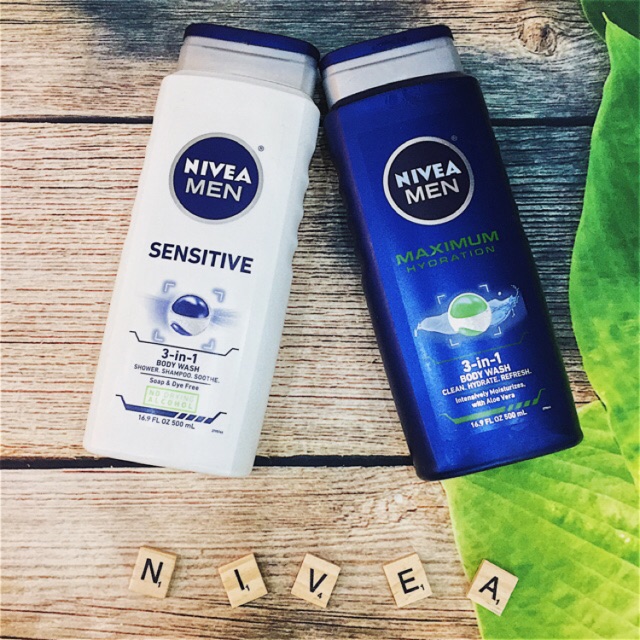 Sữa tắm Nivea Men 3-in-1 Maximum-500ml (Chai)