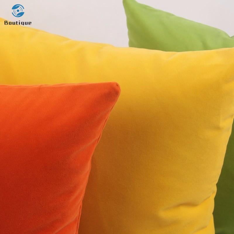 ✿♥▷ Solid Suede Nap Cushion Cover Bed Sofa Throw Pillow Case Home Decor 45cm x 45cm