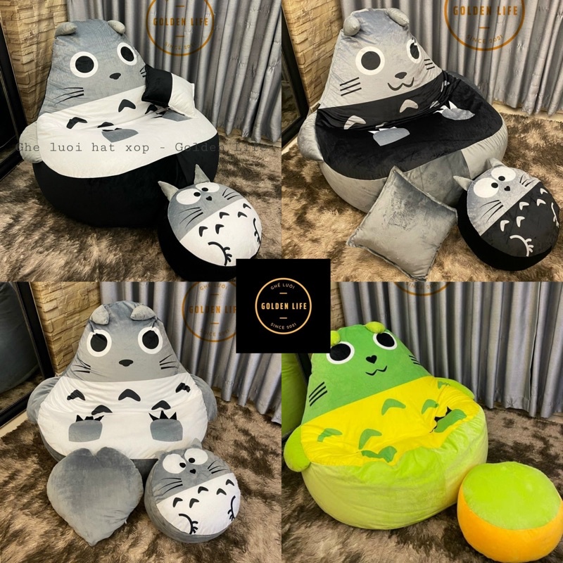 Ghế lười hạt xốp hình thú Totoro dễ thương