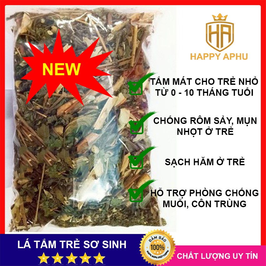 Lá Tắm Trẻ Sơ Sinh, Sạch Rôm Sảy, Mụn Nhọt, Trẻ Bị Hăm, Thảo Dược Thiên Nhiên Cho Trẻ Từ 0 - 10 Tháng