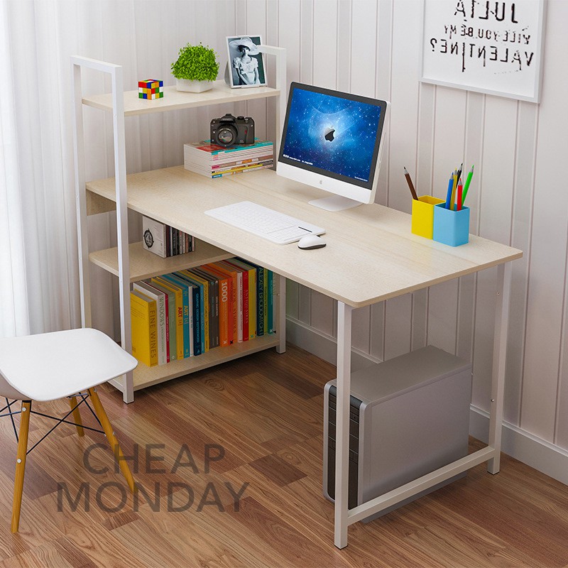 Bàn Làm Việc Kết Hợp Kệ Sách Đa Năng, Khung Sắt Sơn Tĩnh Điện Phù Hợp Mọi Không Gian Làm Việc | BigBuy360 - bigbuy360.vn