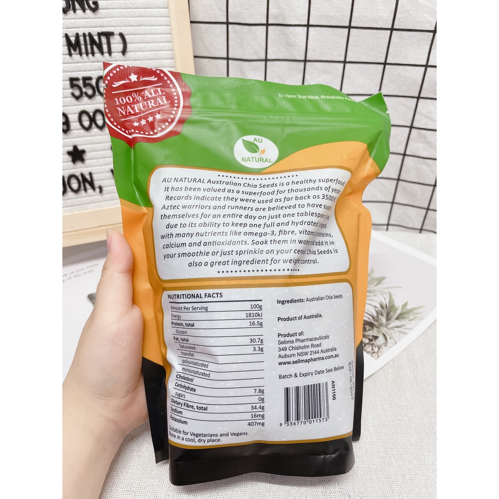 (Ảnh thật - Hàng chính hãng) Hạt chia Absolute Organic Úc 1kg