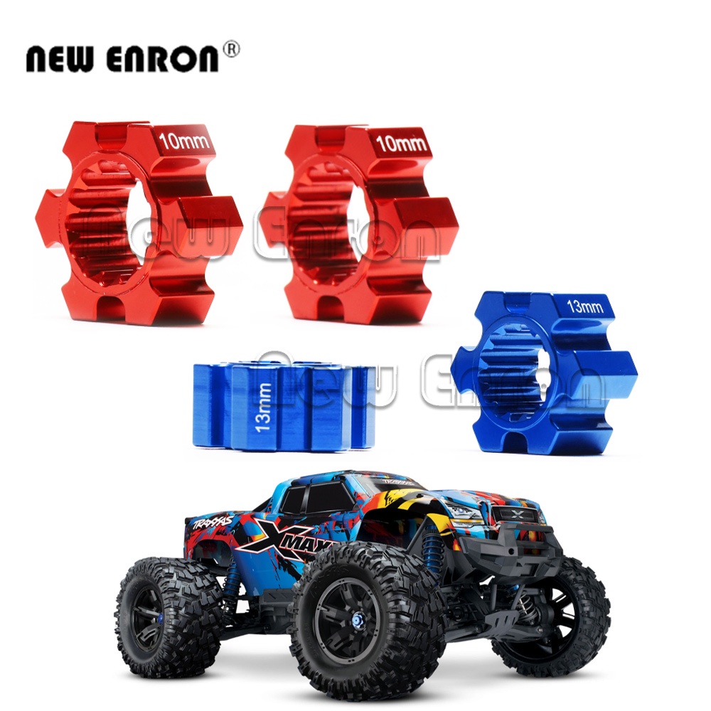 Hợp kim 2Pc 7756 7756X 7756R Bánh xe Hubs RC Hex 10mm / 13mm Độ dày cho xe RC Crawler 1/5 Phụ tùng Traxxas X-Maxx XMaxx 8S 77086-4