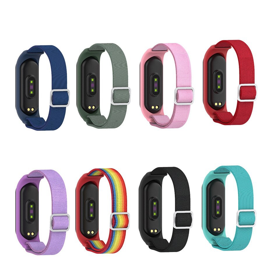 Dây đeo sợi nylon thay thế cho đồng hồ thông minh Xiaomi Mi Band 6 5 4 3