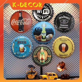 Nắp chai bia decor trang trí tường 35cm