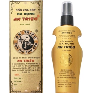 Cồn xoa bóp an triệu chai 60ml và 100ml