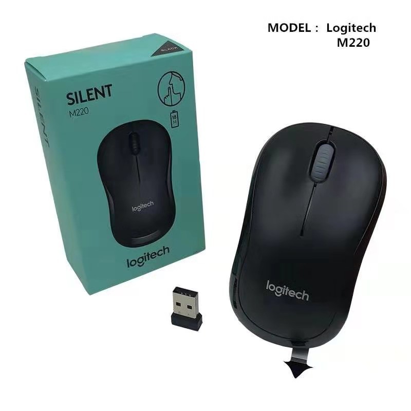 Chuột Không Dây 𝓕𝓡𝓔𝓔𝓢𝓗𝓘𝓟 Mouse Ko Dây Logitech Silent M220 (BH 6 Tháng) SPTECH COMPUTER