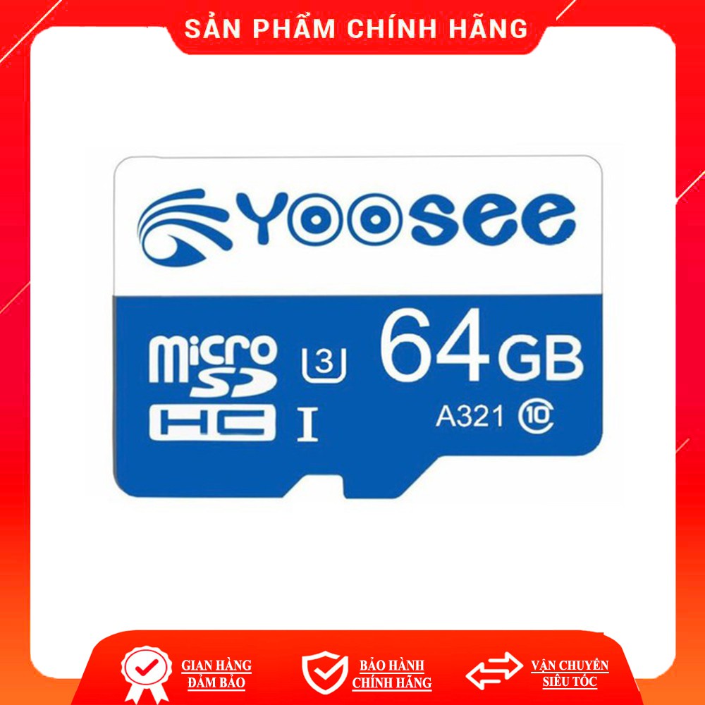 l? hàng nhanh Thẻ nhớ 32GB/ 64GB/ 128GB YOOSEE tốc độ cao chuyện dụng cho Camera IP wifi, Smartphone, loa đài.