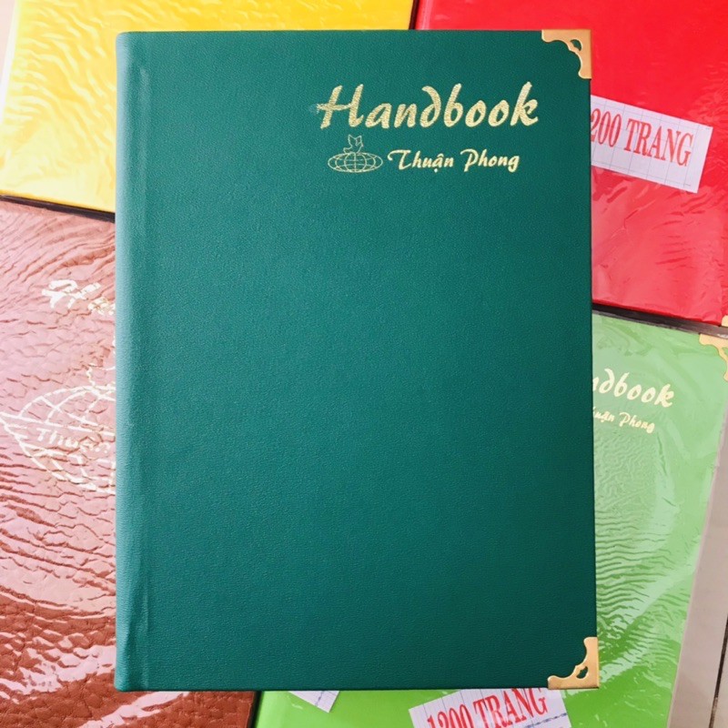 SỔ CẮT BÌA DA CAO CẤP HANDBOOK 1200 TRANG, RUỘT KẺ CARO