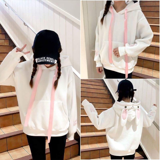 [Order] Áo hoodie thỏ mùa đông cute lạc lối