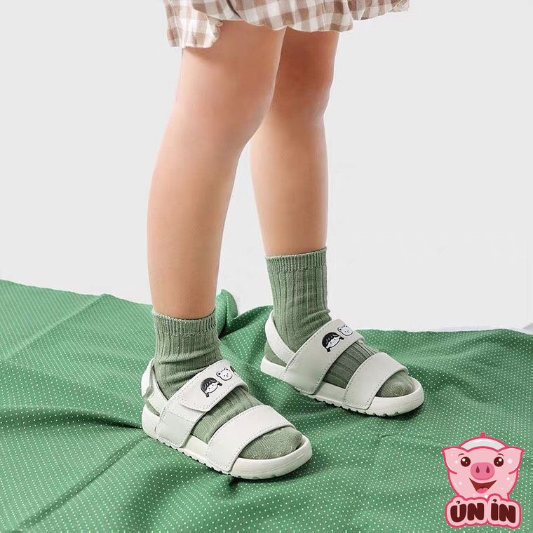 Dép quai hậu cho bé, Sandal quai ngang siêu nhẹ hình Em bé Gấu xinh xắn phong cách Hàn Quốc mẫu mới nhất QL1107