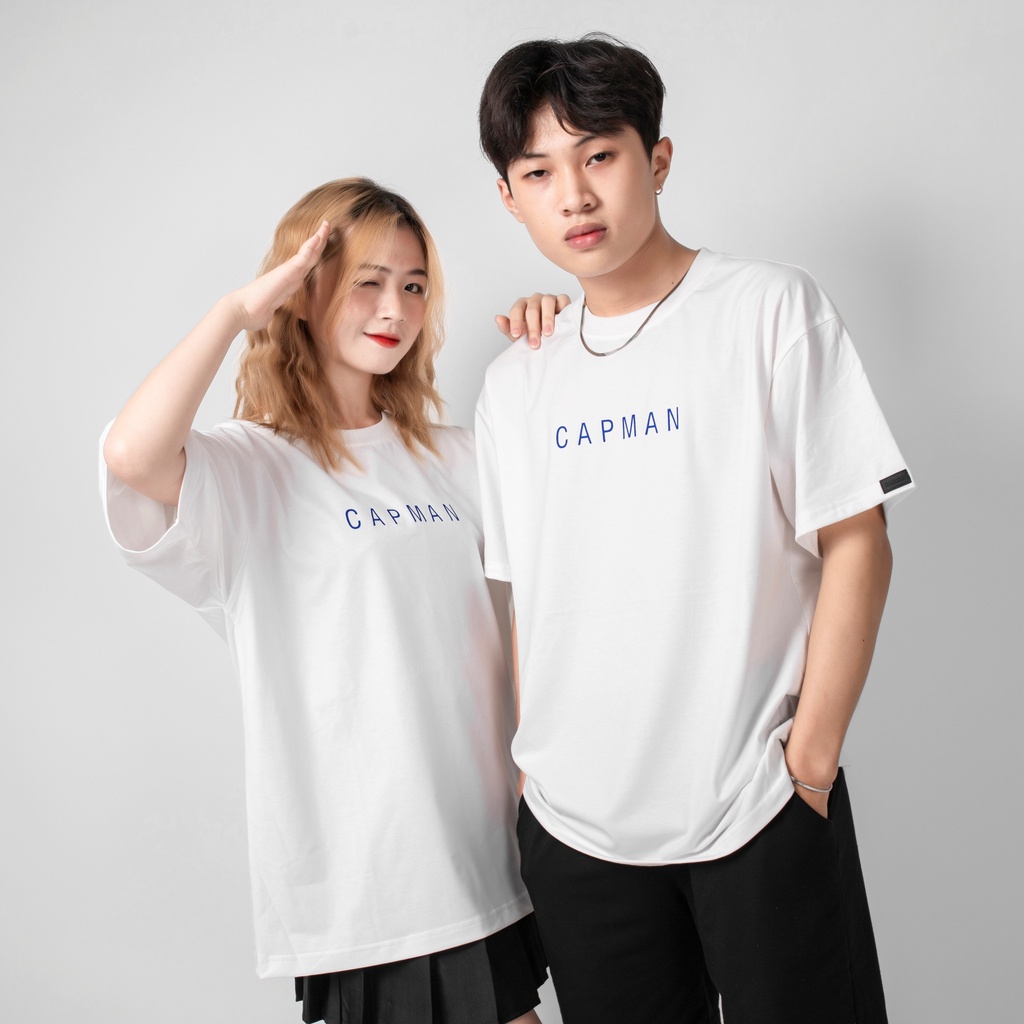 Áo thun unisex CAPMAN basic TEE phom rộng tay lỡ dành cho nam nữ | WebRaoVat - webraovat.net.vn